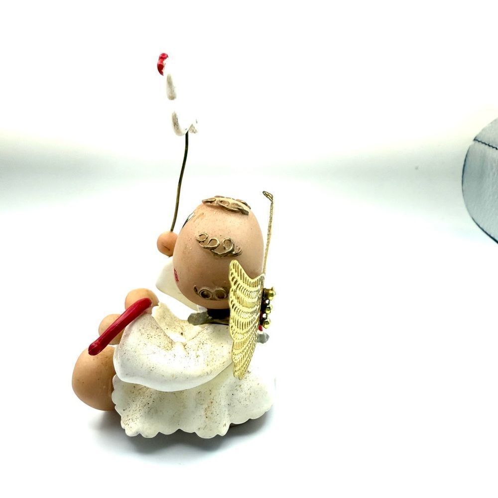 Vintage Angel Cheeks Kirk's Kritters Figurine I Love You Heart 2001 - Picture 2 of 6